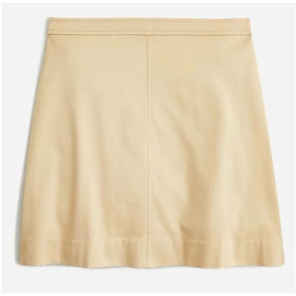 J.Crew $98 Natasha Skirt Stretch Twill Light Khaki BP655 Mini Office Size 4 - Picture 1 of 10
